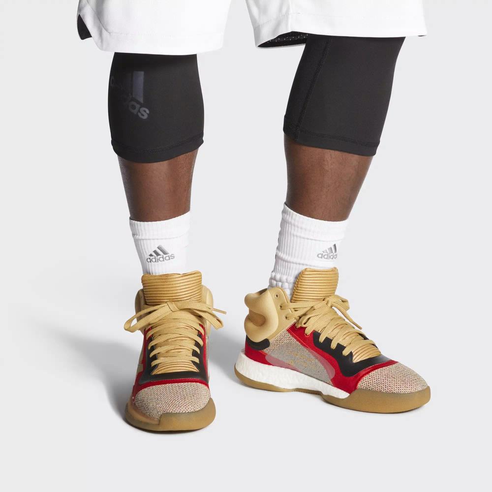Adidas Marquee Boost Tenis De Basketball Beige Para Hombre (MX-59857)